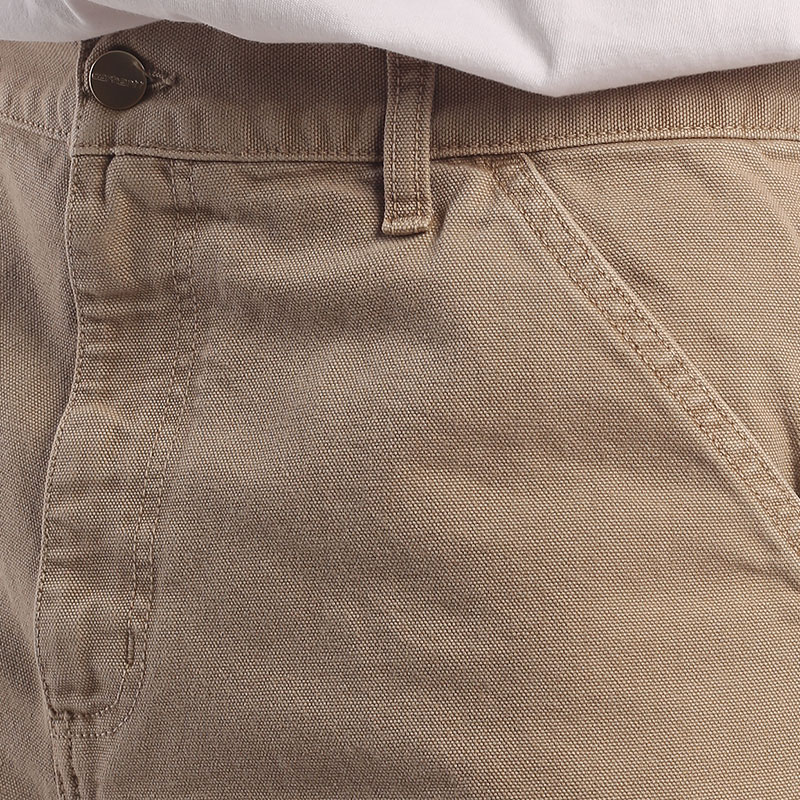 мужские бежевые шорты  Carhartt WIP Single Knee Short I027942-brown faded - цена, описание, фото 4